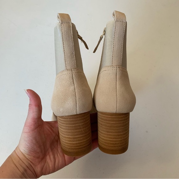 Violet & Red Tan Suede Loaded Knit Cuff Heeled Bootie Boots Size 8.5 NWT - Picture 5 of 17